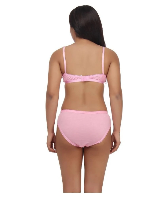 TCG Pink Lace Bra & Panty Set - 34