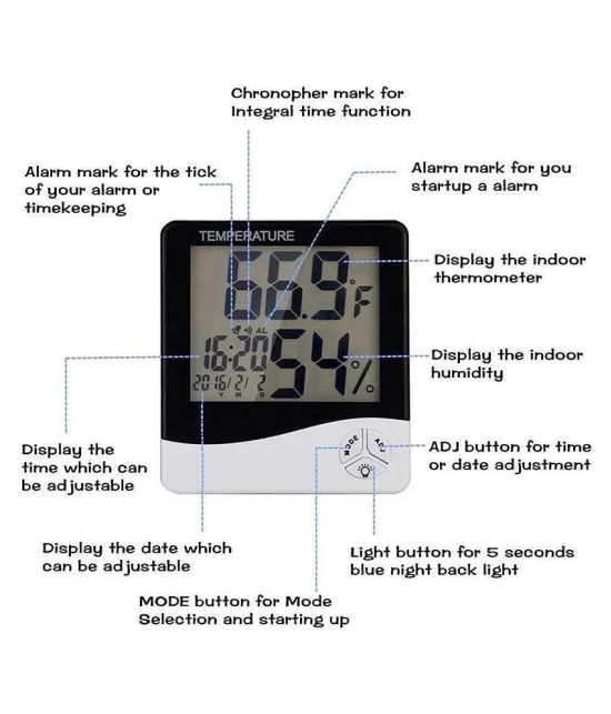 Mcp Digital Room Thermometer with Humidity Indicator