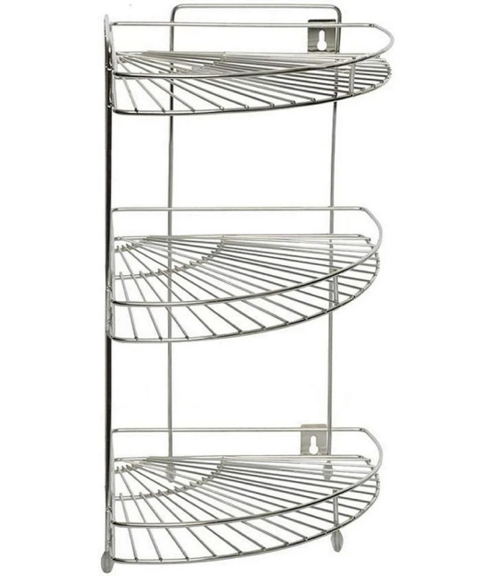 VARKAUS Silver Stainless Steel Wall mount Stand ( Pack of 1 ) - Silver