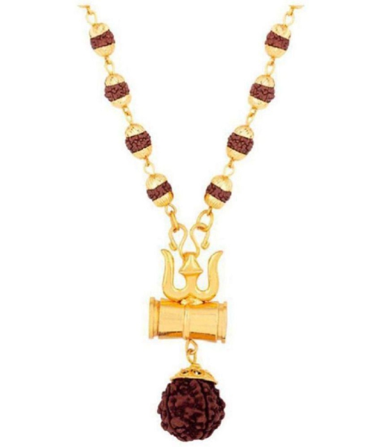 PAYSTORE Shiv Shakti Kavach 5 Mala With Shiv Trishul & Damru Wood Shiv Shakti Kavach Mukhi Rudraksha Wood Locket - None