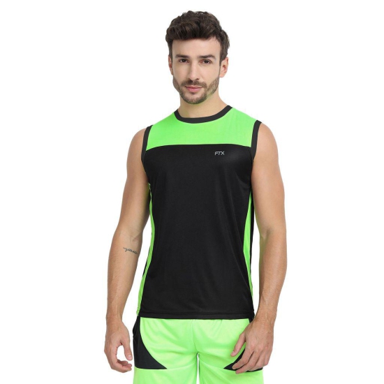 FTX Men Colorblock Round Neck Sleeveless Tshirt