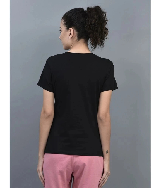 Dollar Black Cotton Blend Regular Fit Womens T-Shirt ( Pack of 1 ) - None