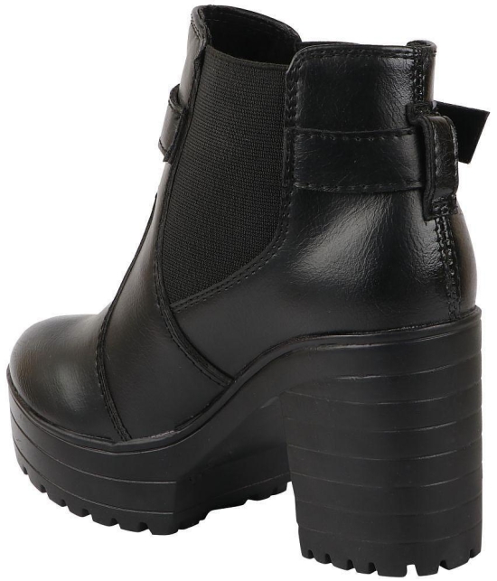 Shoetopia - Black Women''s Ankle Length Boots - None