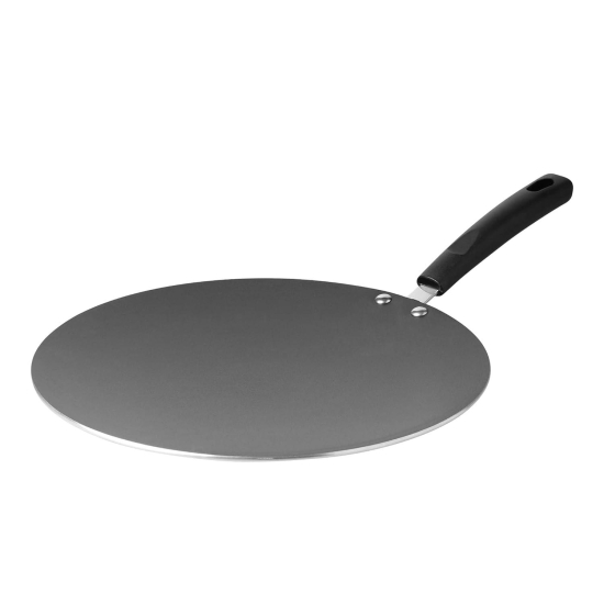 FACKELMANN Quartz Nonstick Concave Tawa 28Cm | Greblon German Technology | Non-Toxic PFOA & BPA-Free | All Stoves | Anti-Scratch, Cool Handle, Even Heating | Roti/Chapati/Paratha