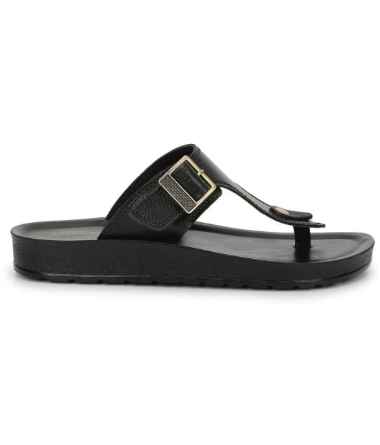 UrbanMark Men Comfortable Cushioned with Side Buckle Strap Thong Flip-Flop - None