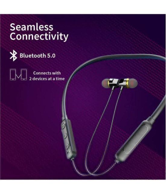 VEhop 30Hr Play with Mic In Ear Bluetooth Neckband 18 Hours Playback IPX4(Splash & Sweat Proof) Fast charging,Powerfull bass -Bluetooth V 5.0 Assorted