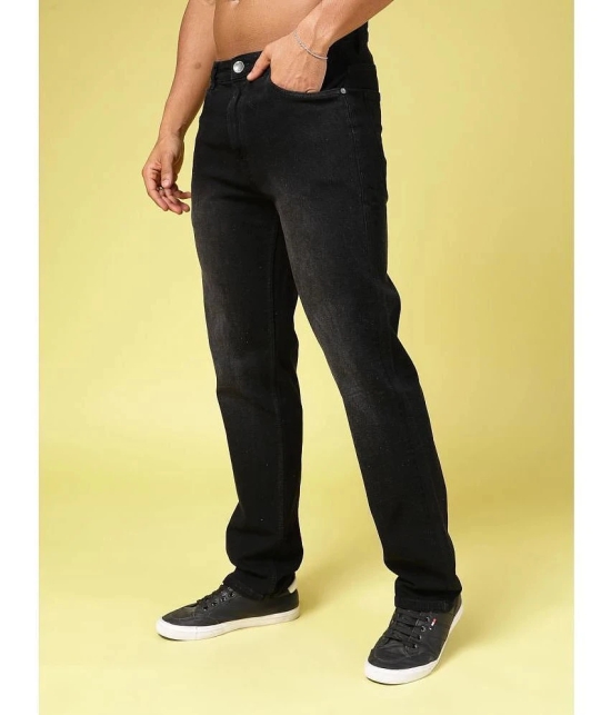 Rigo Straight Faded Mens Jeans - Black ( Pack of 1 ) - None