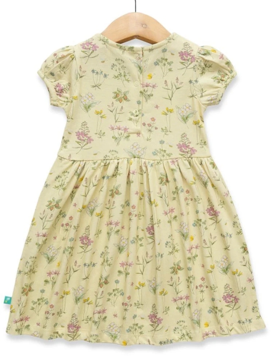 Juscubs Yellow Cotton Girls Frock ( Pack of 1 ) - None