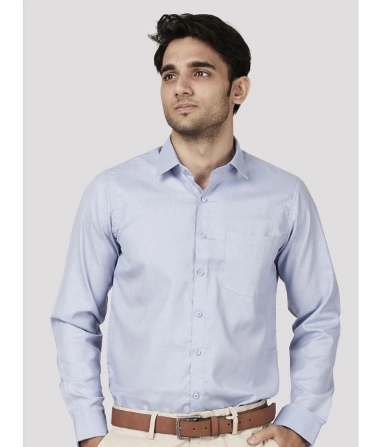 Maharaja - Blue Cotton Slim Fit Mens Formal Shirt ( Pack of 1 ) - None