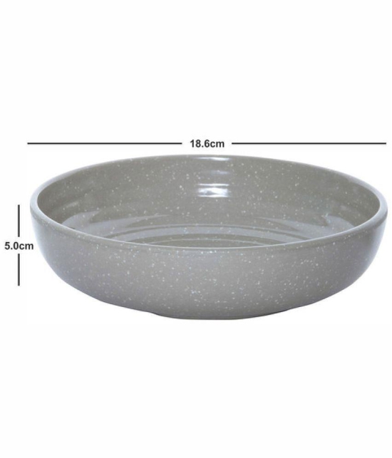 GoodHomes 2 Pcs Melamine Grey Full Plate - Grey