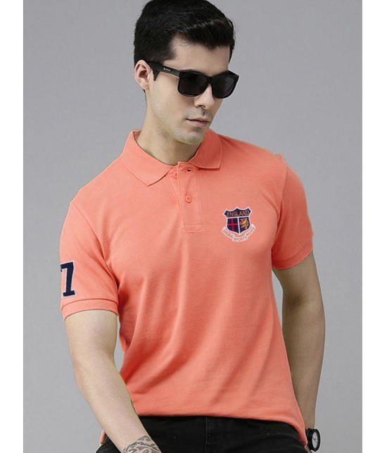 ADORATE - Coral Cotton Regular Fit Men's Polo T Shirt ( Pack of 1 ) - None