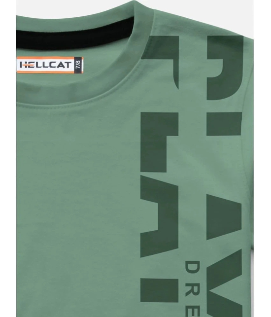 HELLCAT Trendy Printed Round Neck Half Sleeve Tshirt For Boys - None