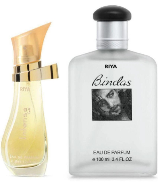 Riya Bindas & Intense Gold Eau De Parfum (EDP) For Men 130 ( Pack of 2 )