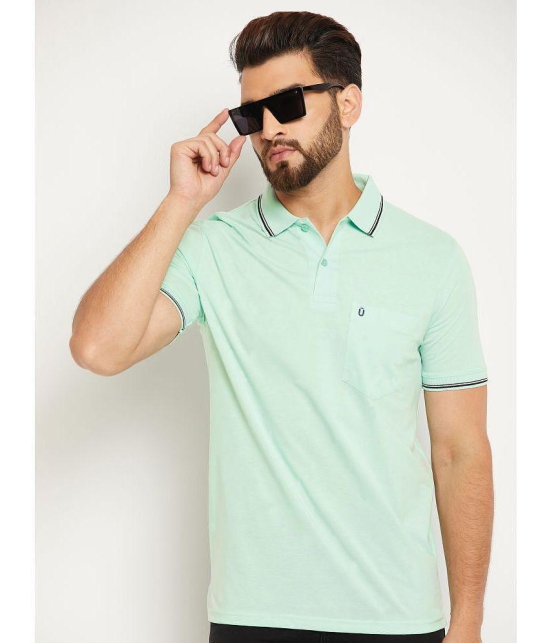 UNIBERRY - Mint Green Cotton Blend Regular Fit Mens Polo T Shirt ( Pack of 1 ) - None