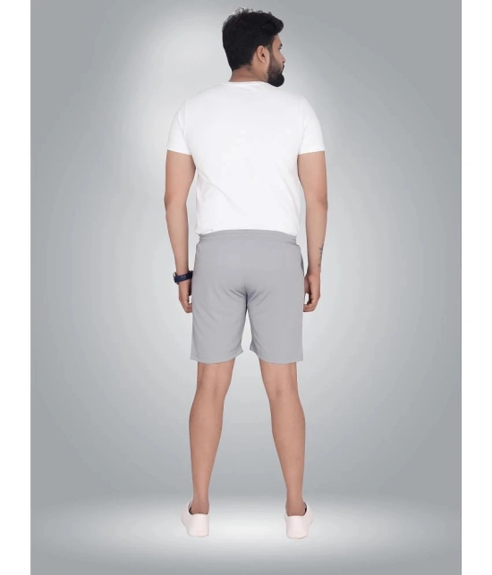 Septem Grey Melange Polyester Mens Gym Shorts ( Pack of 2 ) - None