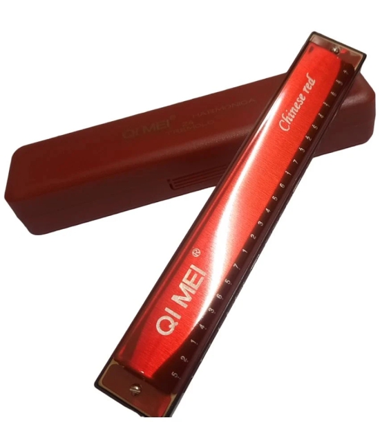 QEMEI  TERMOLA 24  HOLE MOUTH ORGAN RED