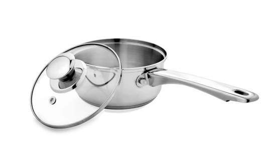 Vinayak International Capsule Bottom Stainless Steel Saucepan Glass lid 1150 ml - 14 cm