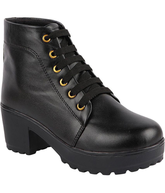 Shoetopia - Black Women''s Ankle Length Boots - None