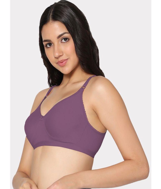 IN CARE LINGERIE - Wine Cotton Non Padded Womens T-Shirt Bra ( Pack of 1 ) - None