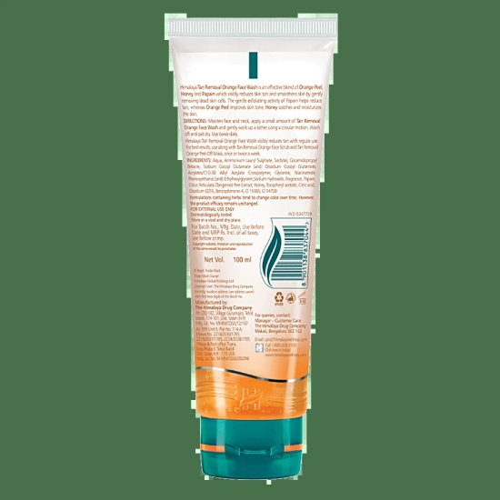 Himalaya Tan Removal Orange Face Wash, 100 Ml