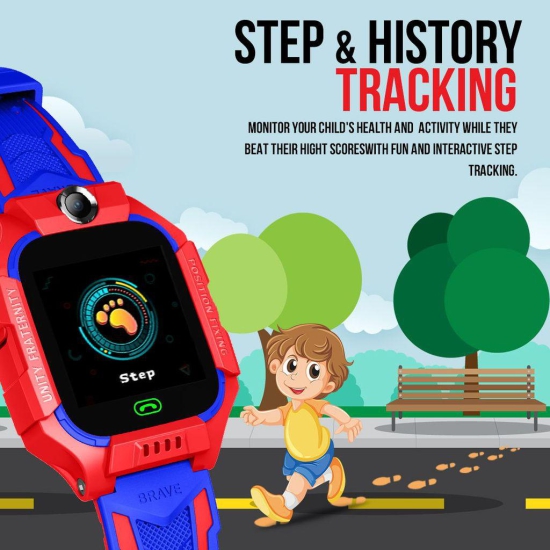 Melbon® 2G Sim Card SmartWatch for Kids, LBS Location Tracking, Voice Message, Cameras, 2G Voice Calling & Message, SOS, Geo-Fencing, Games - Perfect for Child Safety and Entertainment (Red)