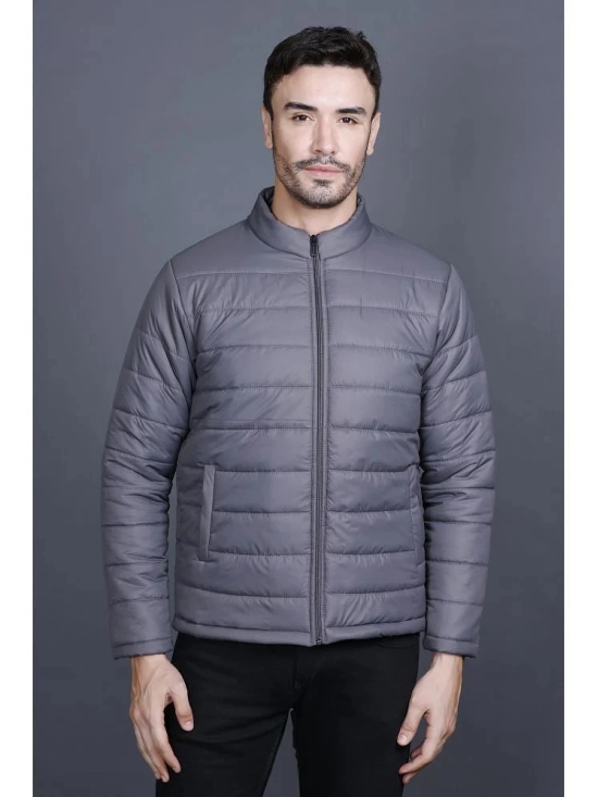 Zeffit Polyester Mens Quilted & Bomber Jacket - Grey ( Pack of 1 ) - None