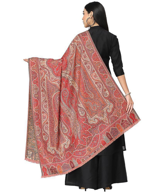 Anekaant Red Self Design Shawl - ( Pack of 1 ) - Red