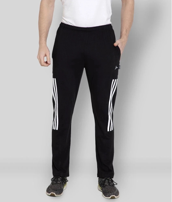 Zeffit - Black Cotton Blend Mens Sports Trackpants ( Pack of 1 ) - L