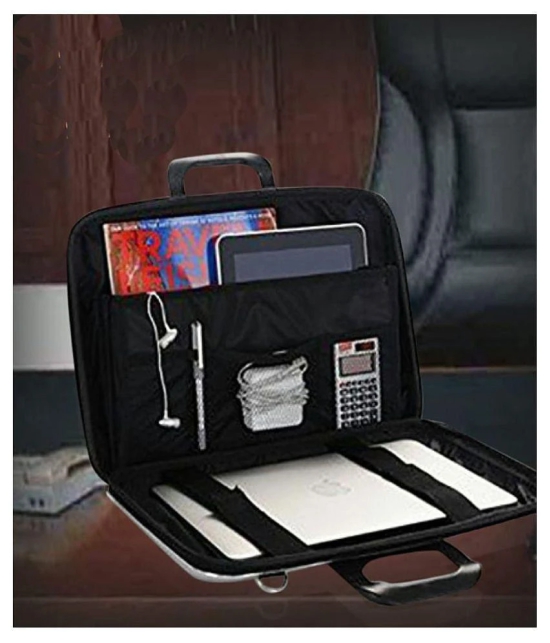 SALLOW - Black Leather Briefcase