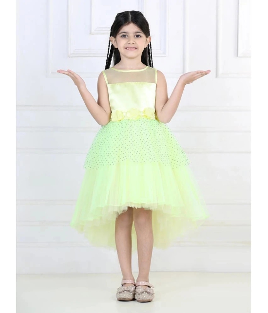 Toy Balloon Kids Yellow Net Girls Asymmetric Dress ( Pack of 1 ) - None