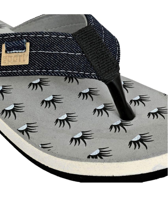 GRASS WALK Grey Mens Thong Flip Flop - None