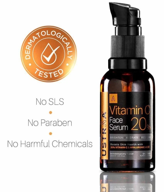 Ustraa Vitamin C Face Serum - 30ml & Face Wash for Oily Skin - 200g