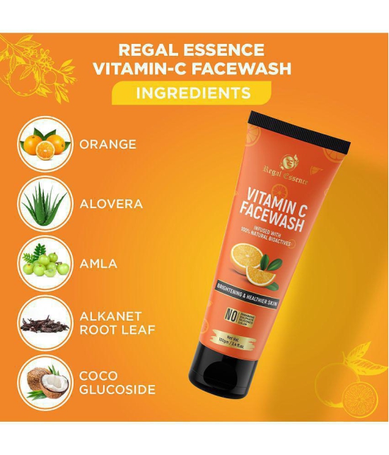 REGAL ESSENCE Raw Coffee Face Scrub & Vitamin C Facewash for Blackheads & For Glowing Skin - 100 gm (COMBO PACK)