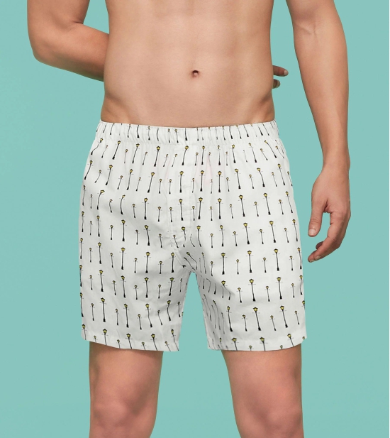 Remix Cotton Boxers Streetlight White M