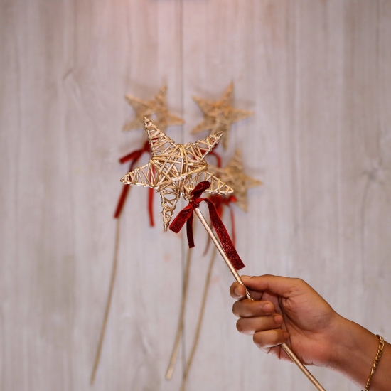 Wooden Chooral Star wands | Christmas Decor-