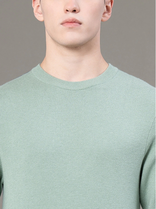 RedTape Round Neck Solid Sweater for Men | Essential Comfort for Every Day