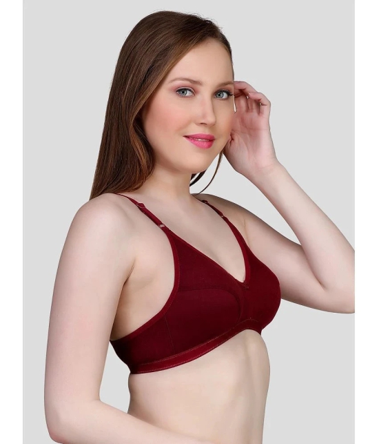 TCG Pack of 1 Cotton Blend Non Padded Womens Push Up Bra ( Maroon ) - None