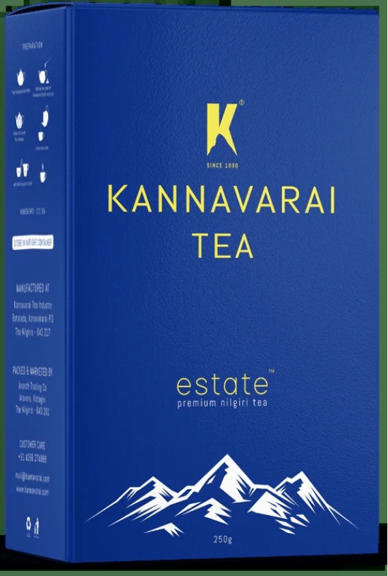 Ooty Kannavarai Tea Estate Black Tea Powder - Finest Ooty Tea for a Perfect Brew from Nilgiri Hills