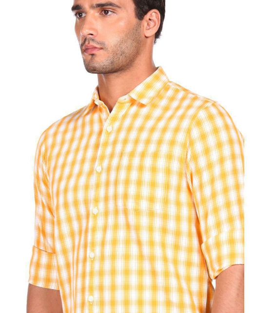 Ruggers - 100 Percent Cotton Regular Fit Yellow Men's Casual Shirt ( Pack of 1 ) - None