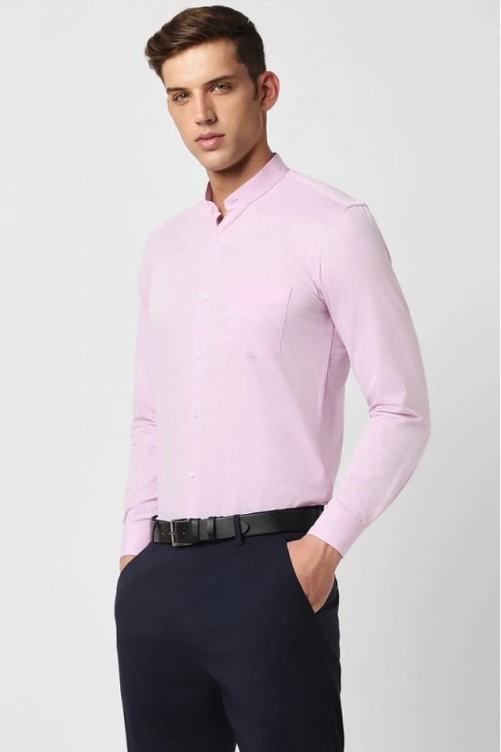 Men Pink Slim Fit Formal Full Sleeves Formal Shirt