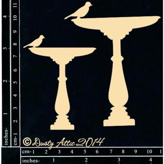 Birdbath 2pk - Chipboard Cutouts