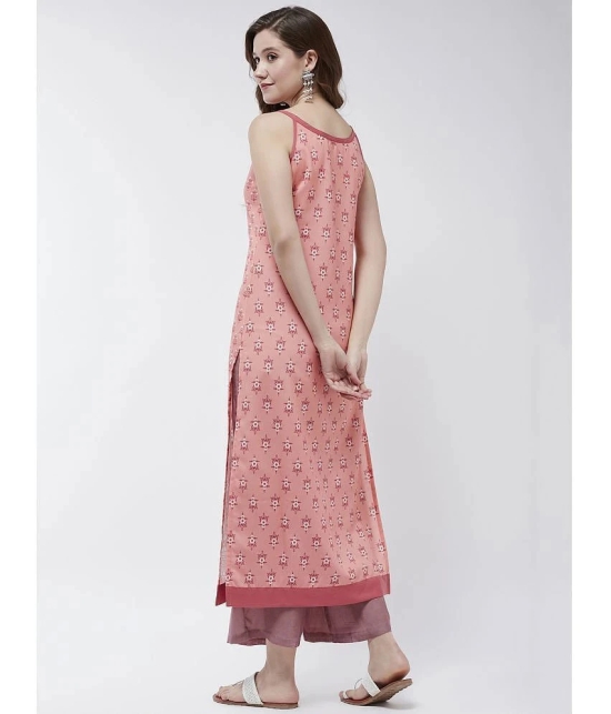 Pannkh - Pink Viscose Womens Straight Kurti ( Pack of 1 ) - None