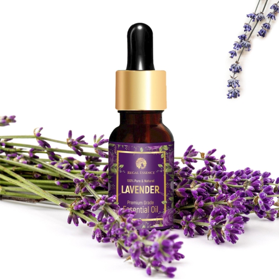 Regal Essence Lavender Essential Oil for Healthy Hair, Skin, Sleep - 100% Pure, Natural and Undiluted Paraben, Silicone Free 15ML