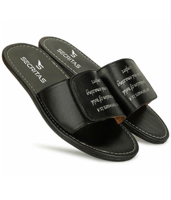 Secritas Black Mens Slide Flip Flop - None