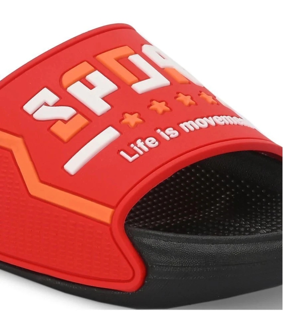 Aadi Red Mens Slide Flip Flop - None