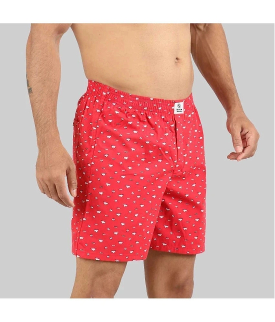 Supersquad Cotton Mens Boxer- ( Red ) - None