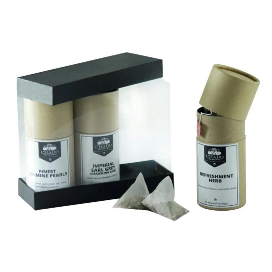 TRINITEA GIFT BOX WITH PYRAMID TEA BAGS