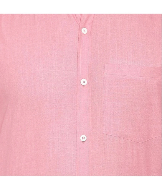 SREY - Cotton Blend Slim Fit Pink Mens Casual Shirt ( Pack of 1 ) - None