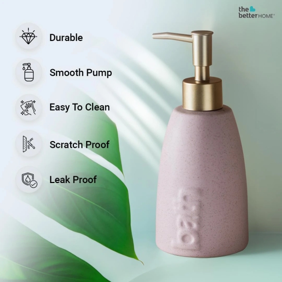 The Better Home Ceramic Soap Dispenser 320ML 3Pcs Soap Dispenser for Bathroom  Soap Dispenser Set  Soap Dispenser for Kitchen  Hand Soap Dispenser  Soap Dispenser for Wash Basin-The Better Home C