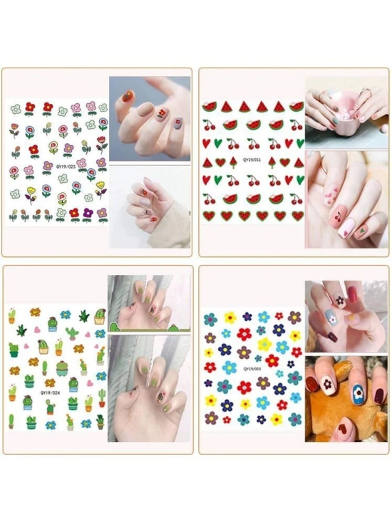 Lenon Mixed Design 10 Sheets Stickers Nail Stickers for Womens and Girls 10 g